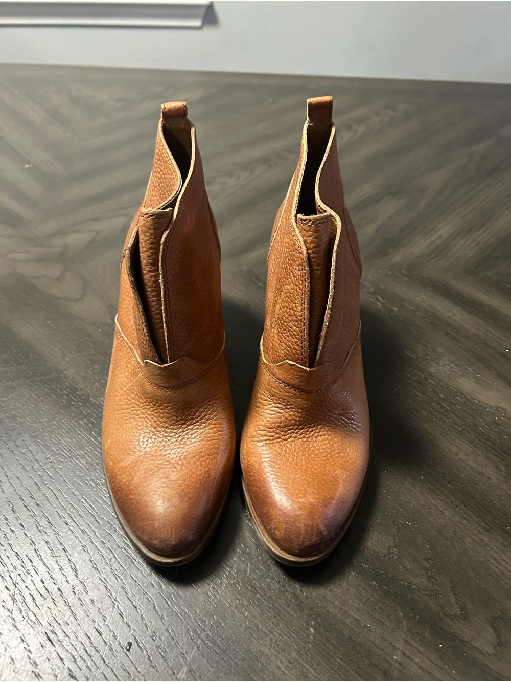 Lucky Brand Real Brown Leather Chelsea Ankle Boots - Women